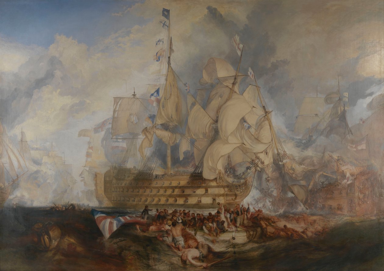 La batalla de Trafalgar, 21 de octubre de 1805 de Joseph Mallord William Turner