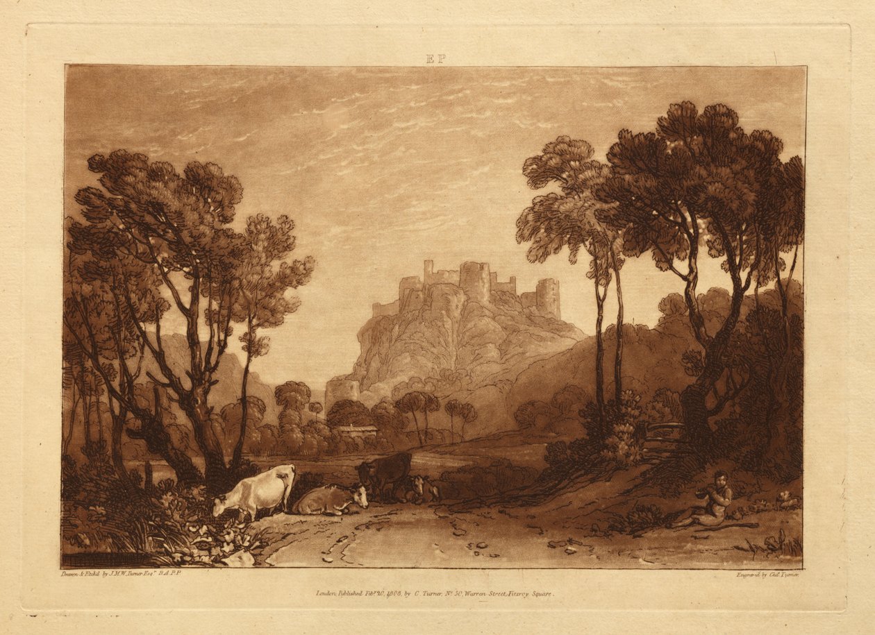 El castillo sobre los prados de Joseph Mallord William Turner