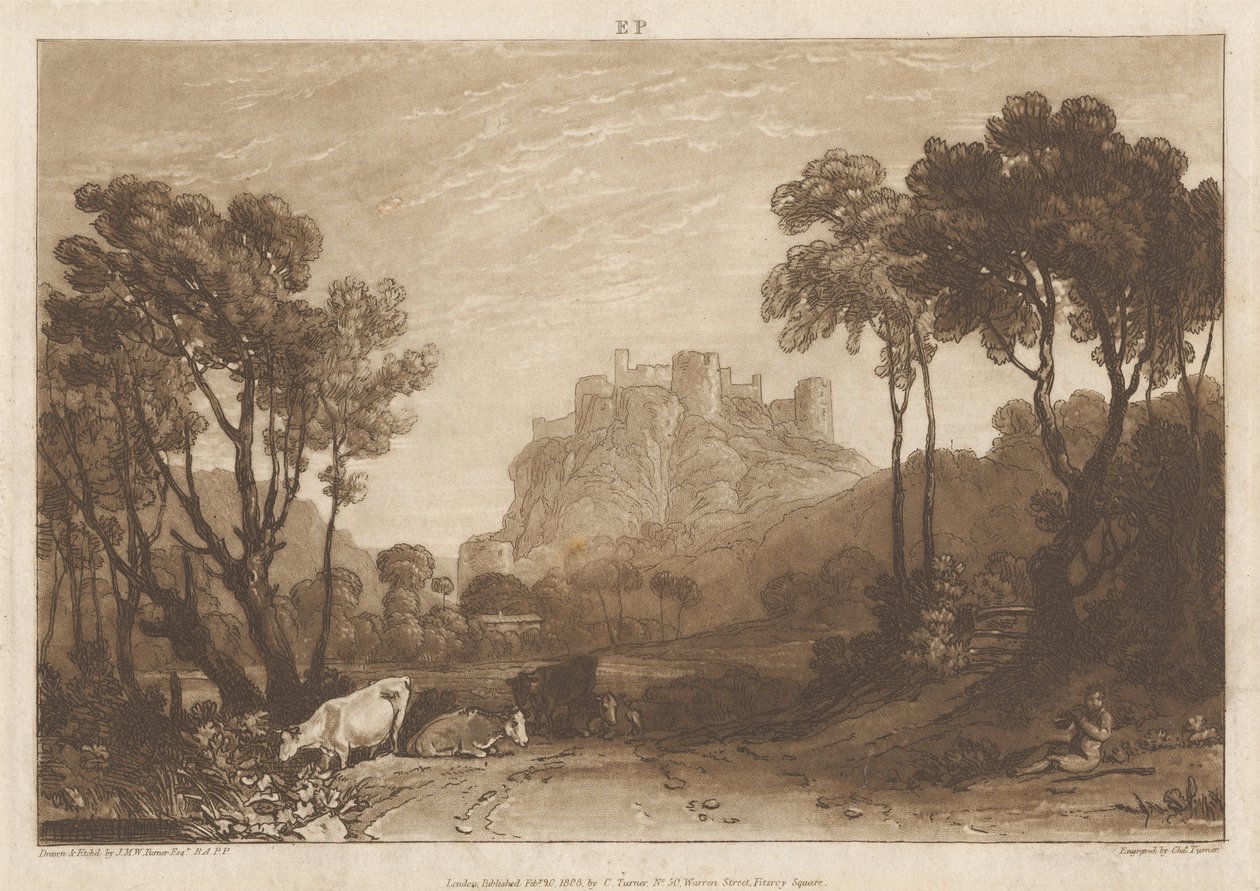 El castillo sobre los prados de Joseph Mallord William Turner