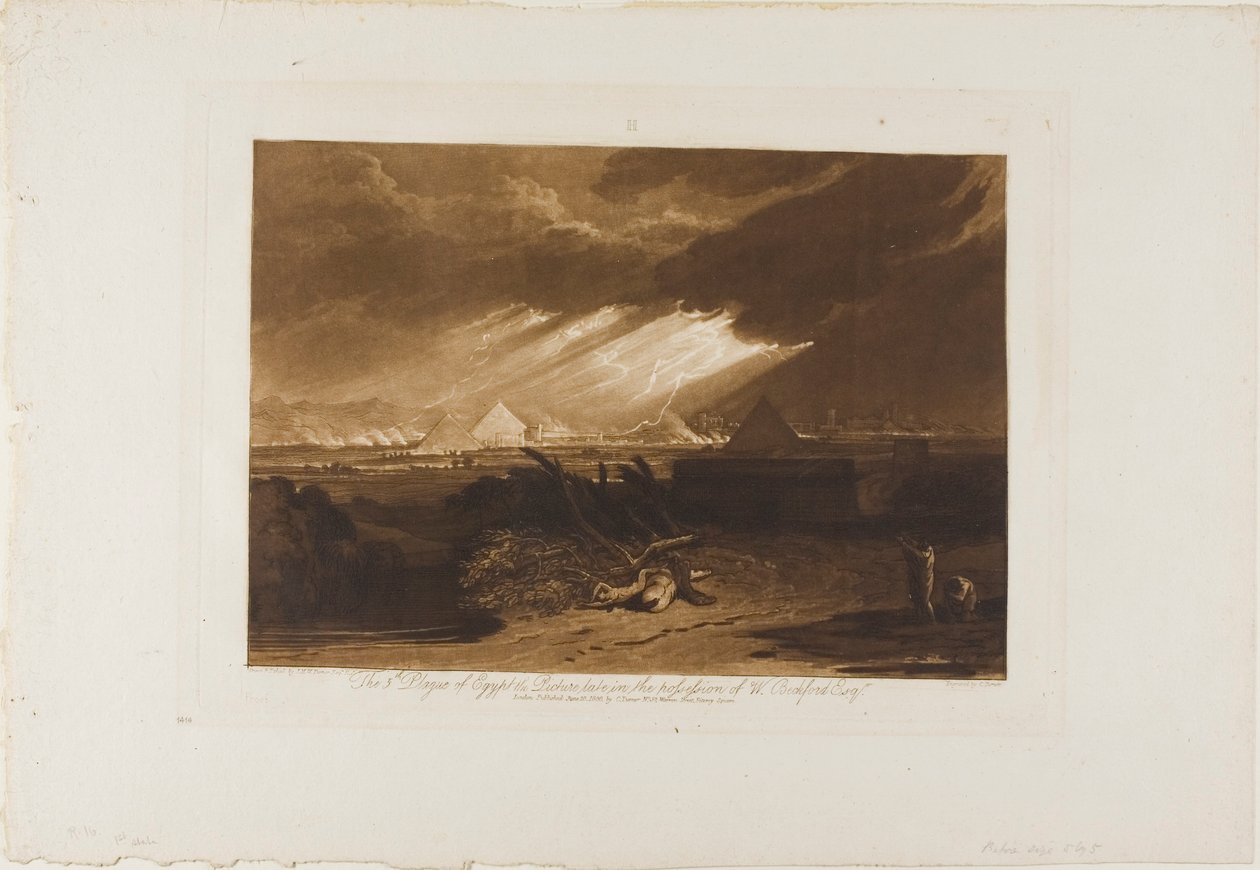 La quinta plaga de Egipto, lámina 16 de Liber Studiorum de Joseph Mallord William Turner