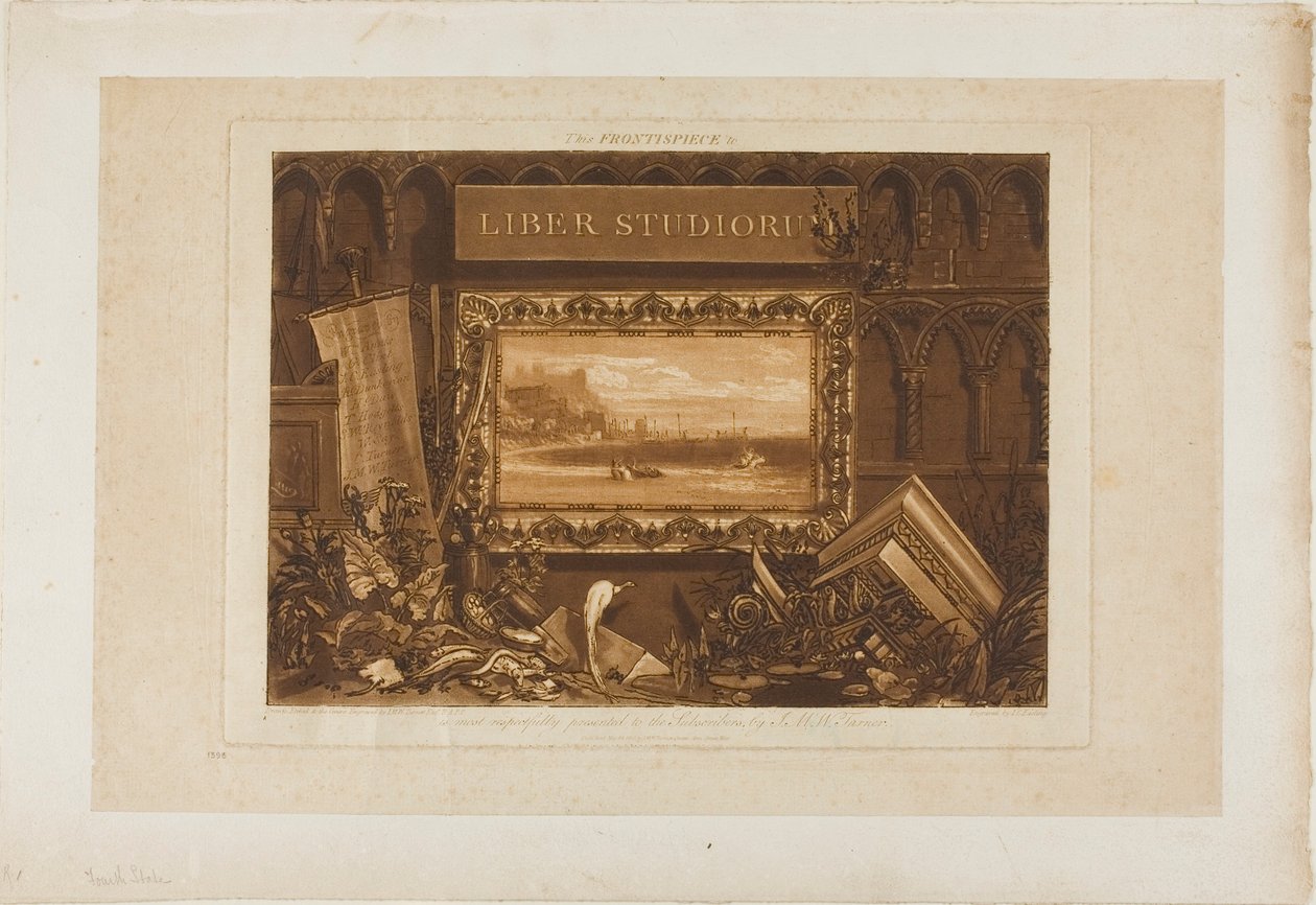El Frontispicio de Liber Studiorum de Joseph Mallord William Turner