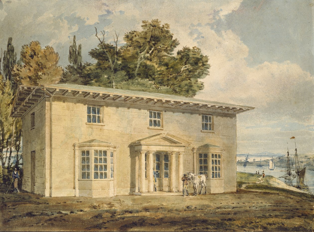 El Penrhyn Arms en Port Penrhyn, c. 1797 - 1798 de Joseph Mallord William Turner