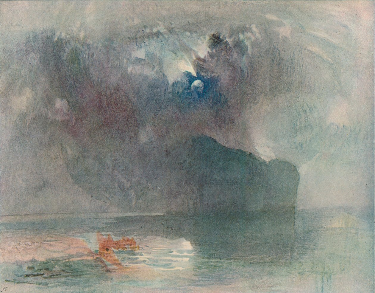 El Seelisberg: Luz de luna de Joseph Mallord William Turner
