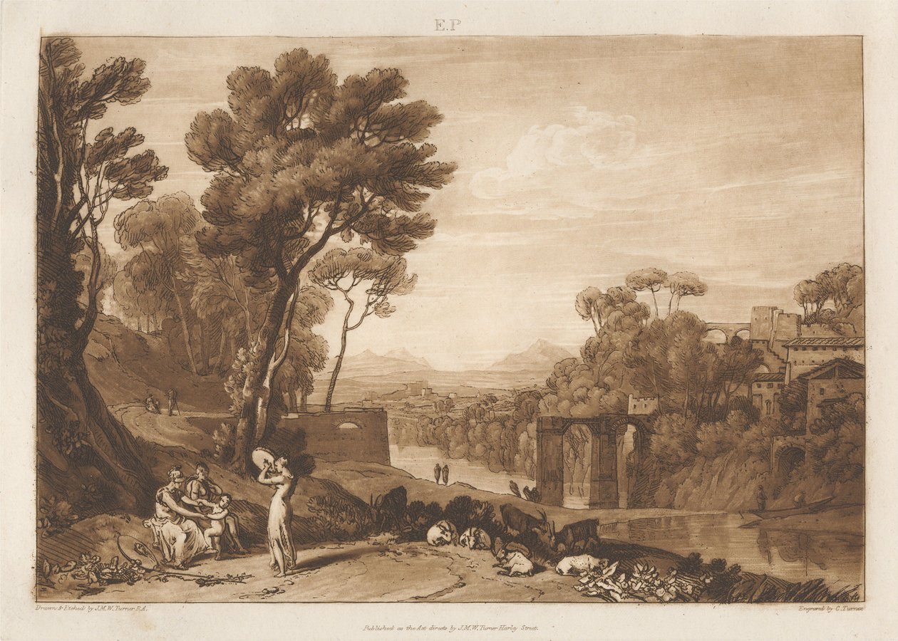 La mujer y la pandereta de Joseph Mallord William Turner