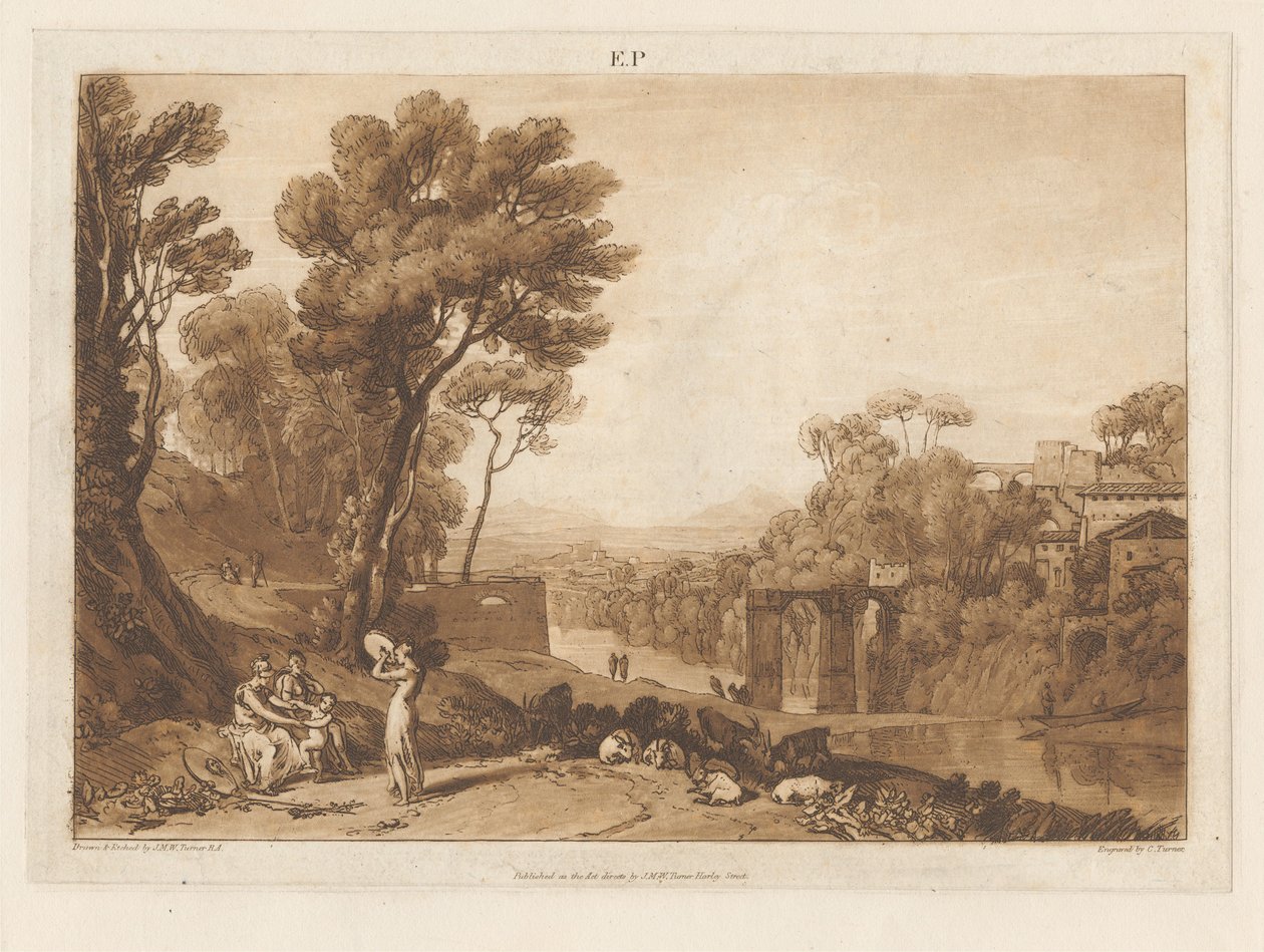 La mujer y la pandereta de Joseph Mallord William Turner
