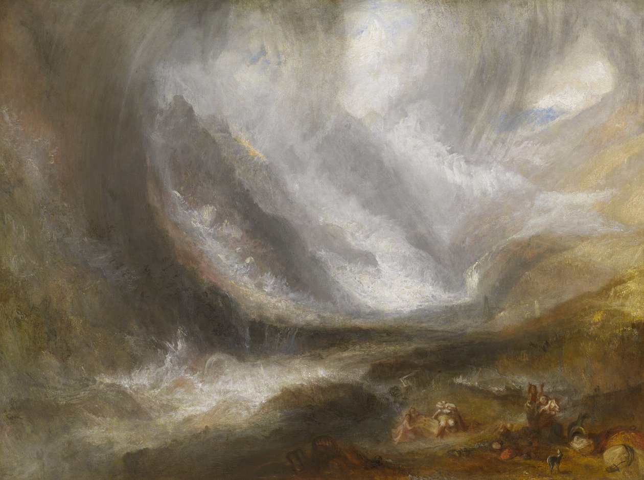 Valle de Aosta: tormenta de nieve, avalancha y tormenta, 1836-37 de Joseph Mallord William Turner