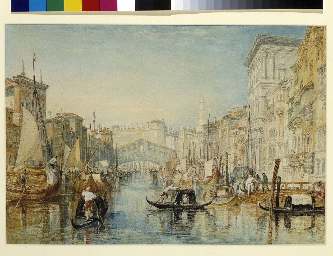 Venecia, El Rialto (acuarela sobre lápiz sobre papel blanco) de Joseph Mallord William Turner