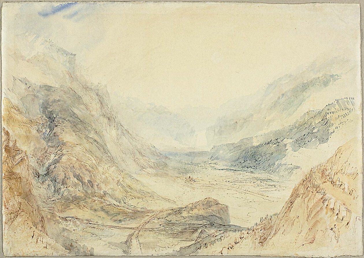 Vista en el paso de San Gotardo, Suiza de Joseph Mallord William Turner