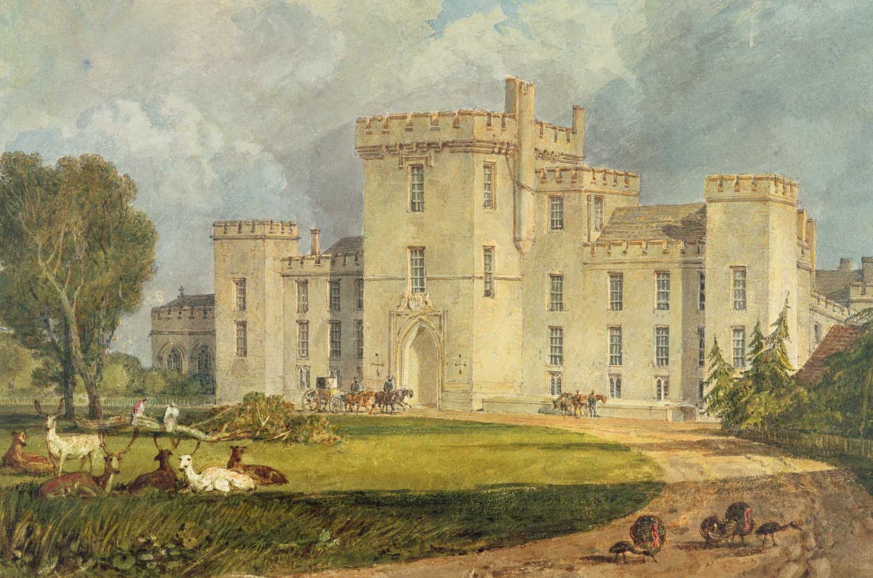 Vista de Hampton Court desde el noroeste, c.1806 de Joseph Mallord William Turner