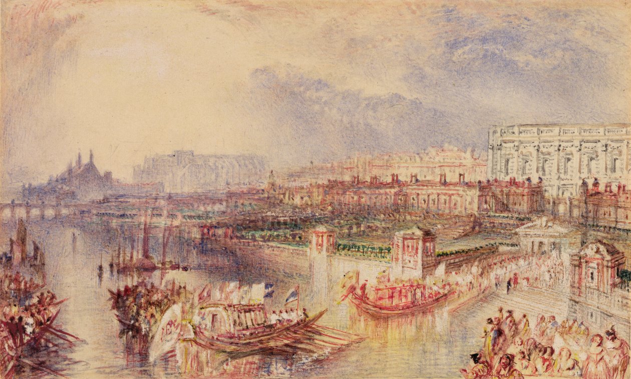 Whitehall, c.1835 (acuarela sobre papel) de Joseph Mallord William Turner