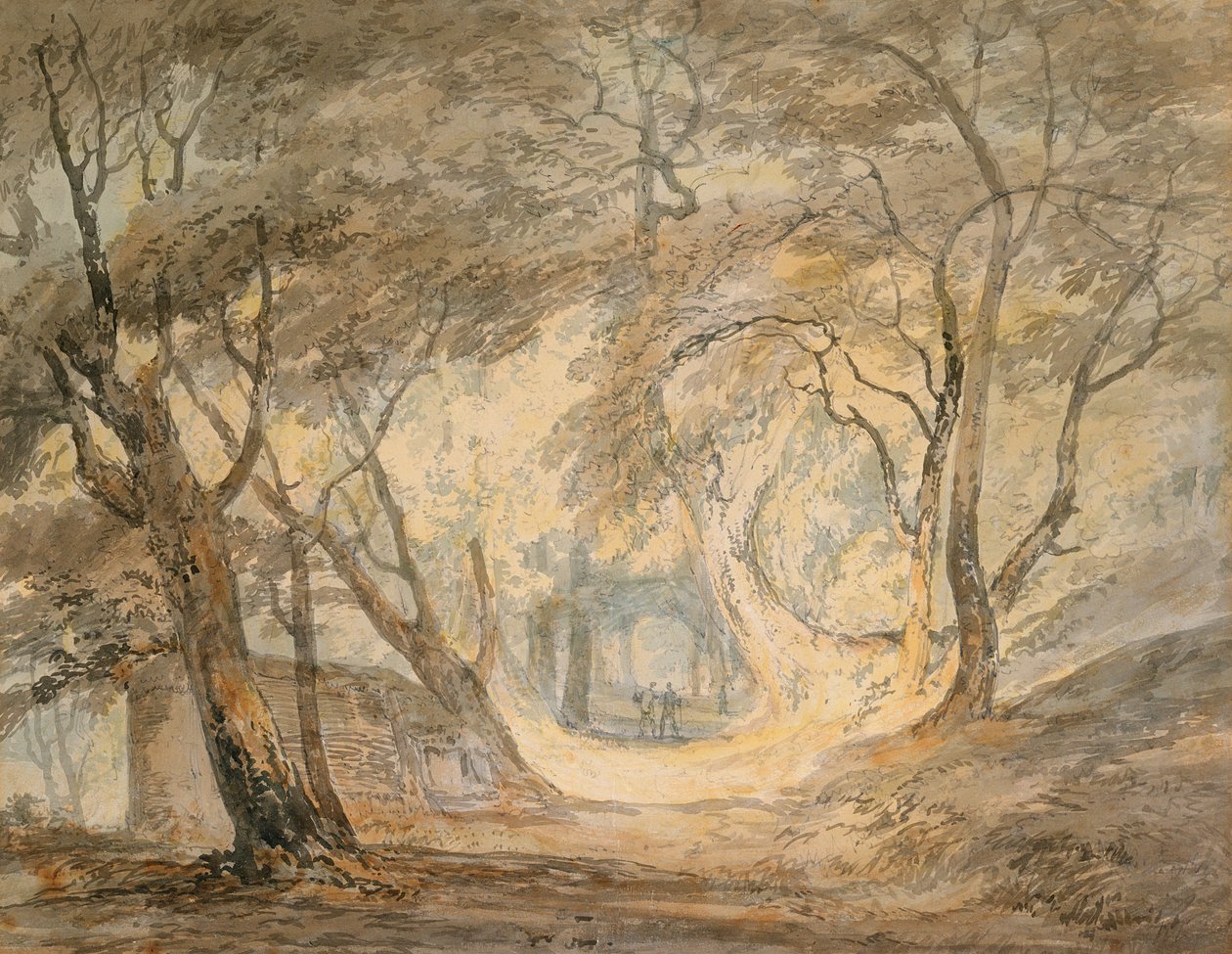 Escena del bosque con figuras, c.1798 de Joseph Mallord William Turner