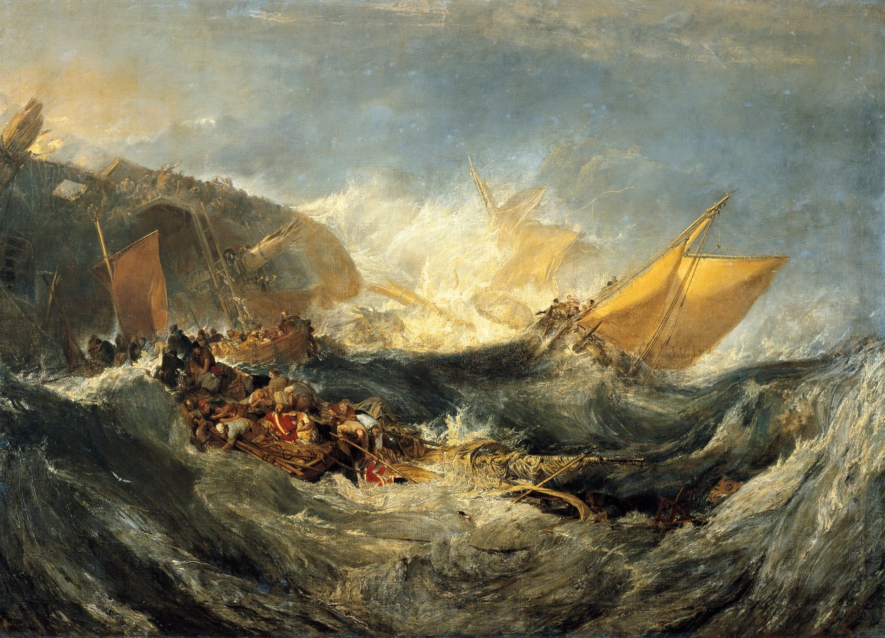 Naufragio de un buque de transporte, c.1810 (óleo sobre lienzo) de Joseph Mallord William Turner
