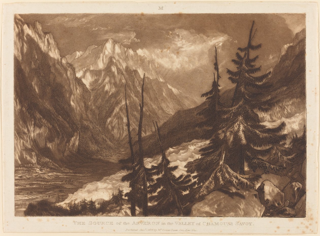 El origen del Arveron de Joseph Mallord William Turner and Henry Edward Dawe