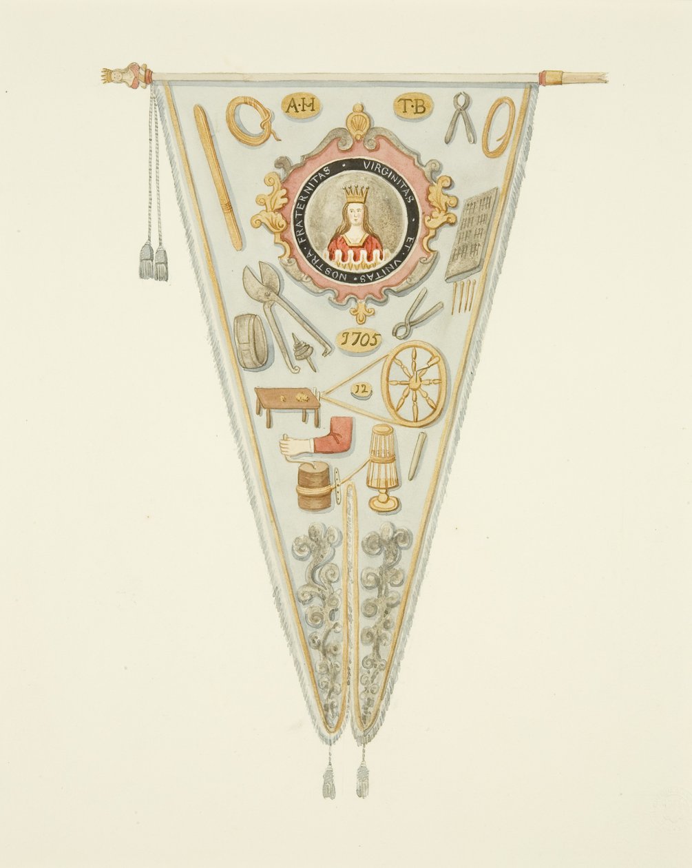 Estandarte de la Compañía de Fabricantes de Alfileres de Bristol, c.1833 de Joseph Manning