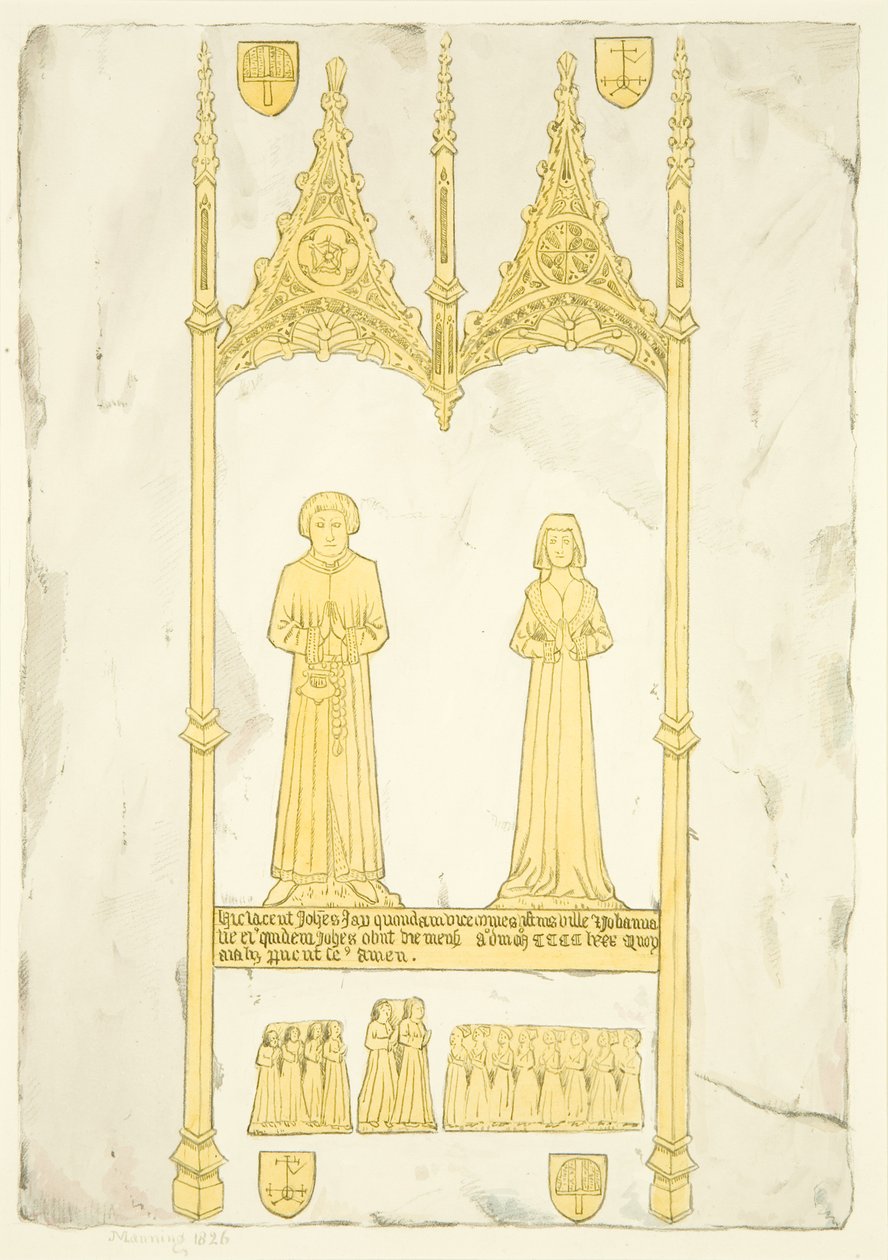 Lámina de John y Johanna Jay en St Mary Redcliffe de Joseph Manning