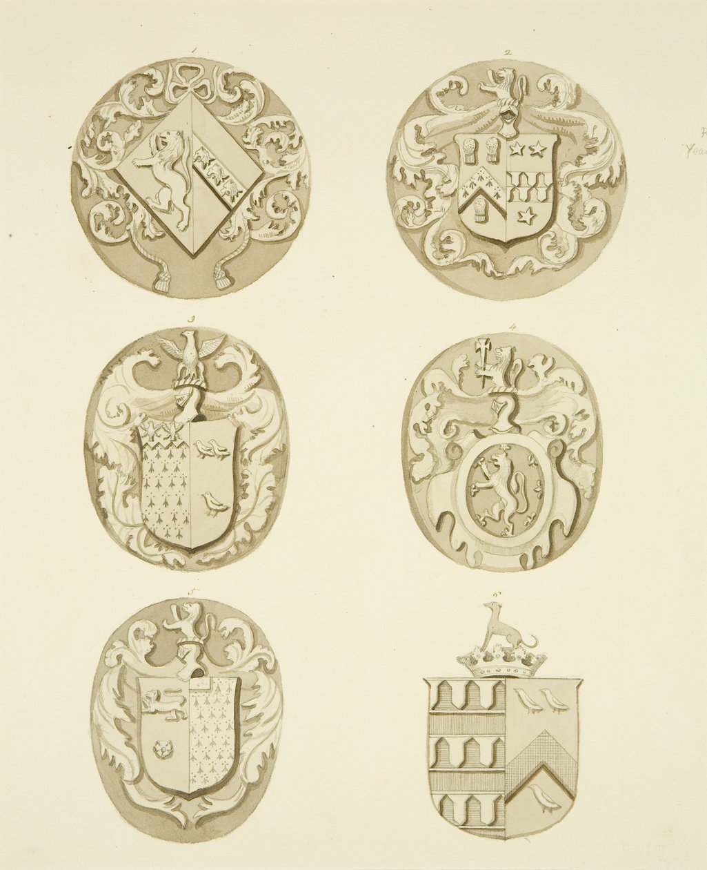 Escudos de armas en lápidas en St Mary Redcliffe de Joseph Manning