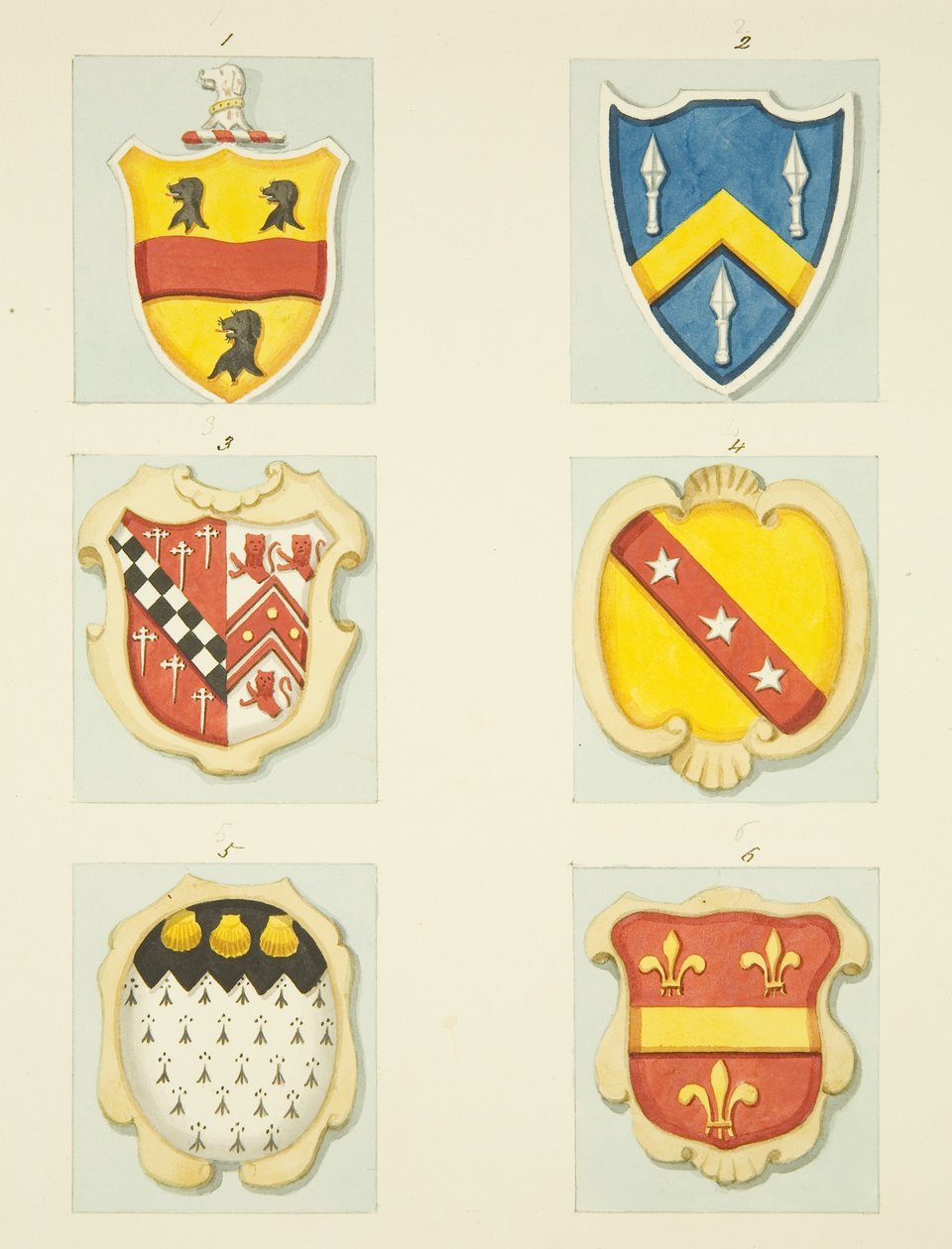 Escudos de armas en monumentos en St Mary Redcliffe de Joseph Manning