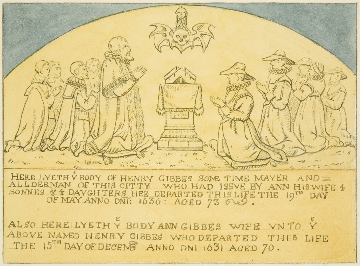 Brass de Gibbes fijado a la pared cerca de la puerta sur de St James