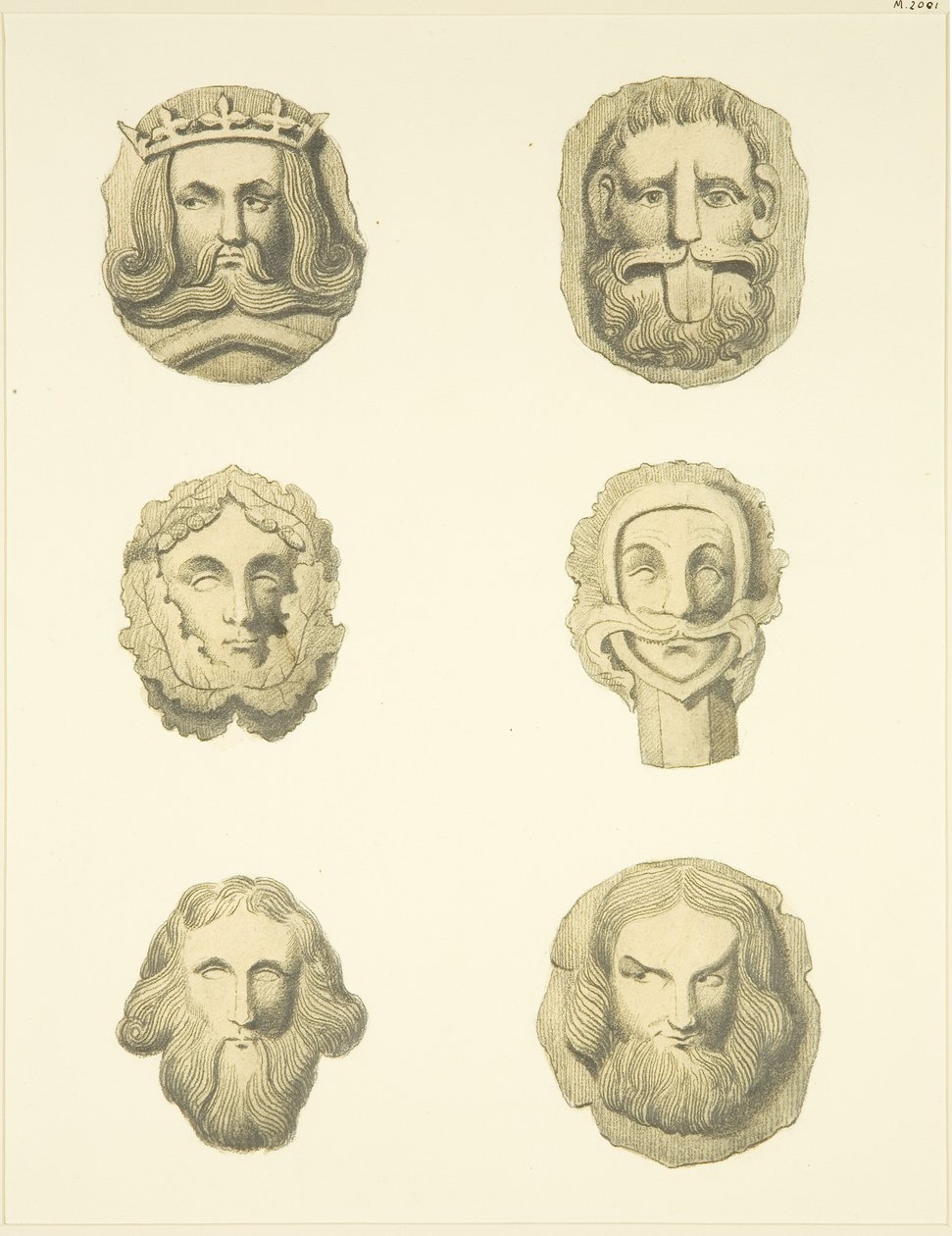 Piedras de bóveda (jefes) en el techo de la Iglesia de Redcliffe de Joseph Manning