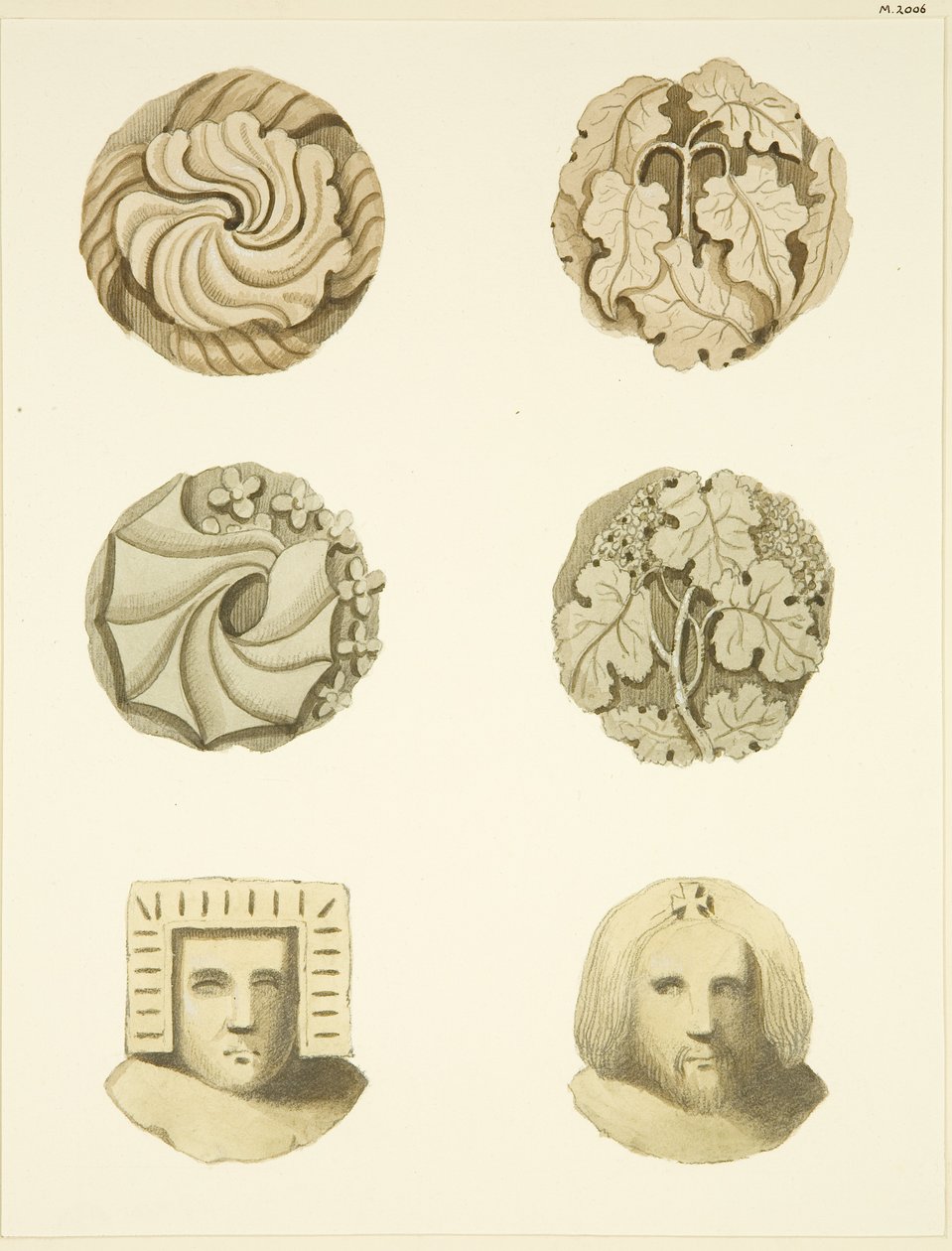 Piedras de bóveda en el techo de la Iglesia de Redcliffe de Joseph Manning