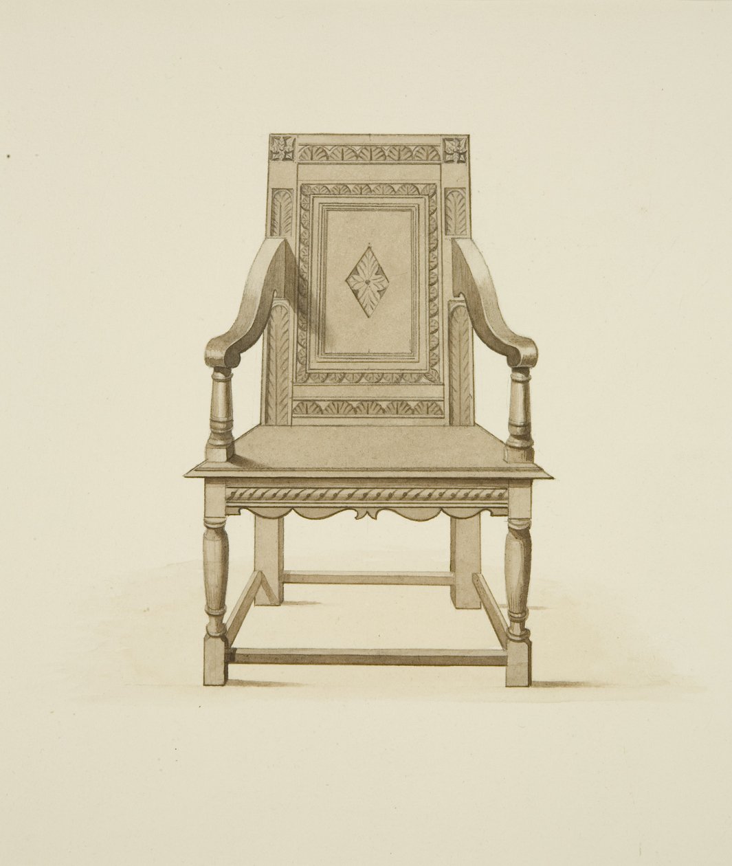 Silla antigua traída de Woodspring Priory en Temple Church de Joseph Manning