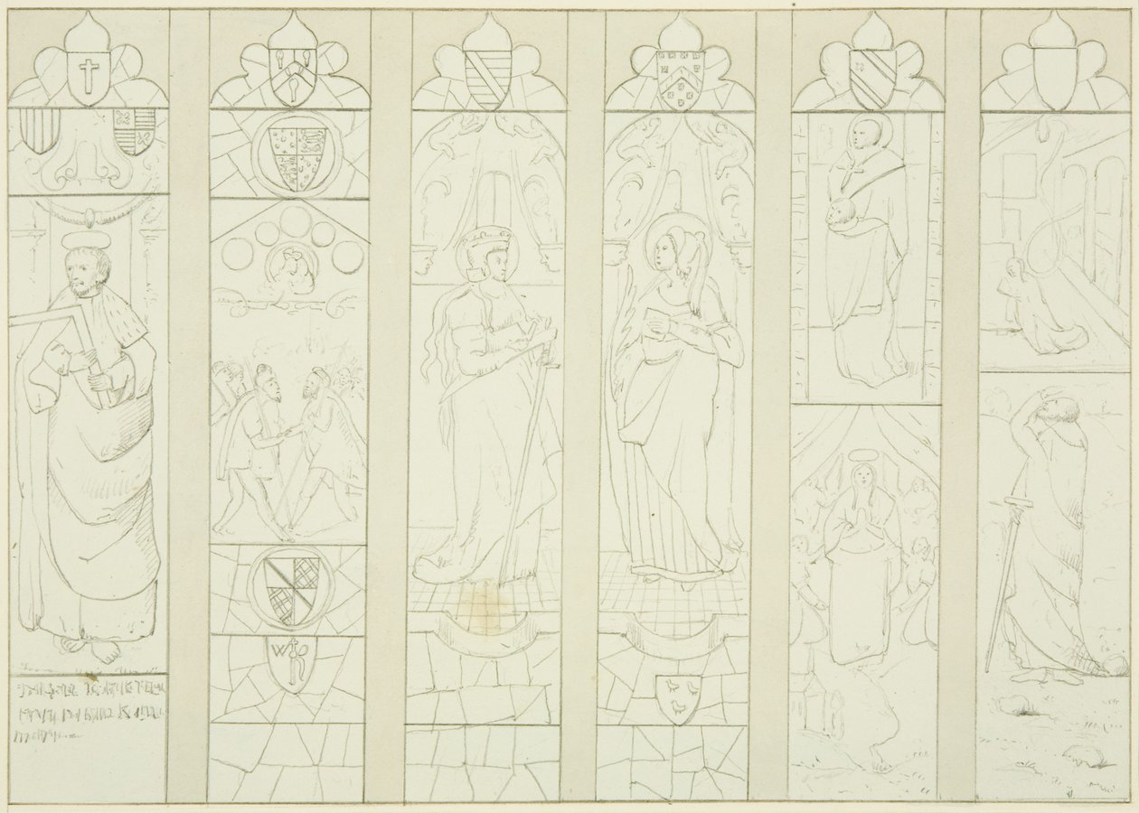 Vidriera en la ventana del altar de St Mark