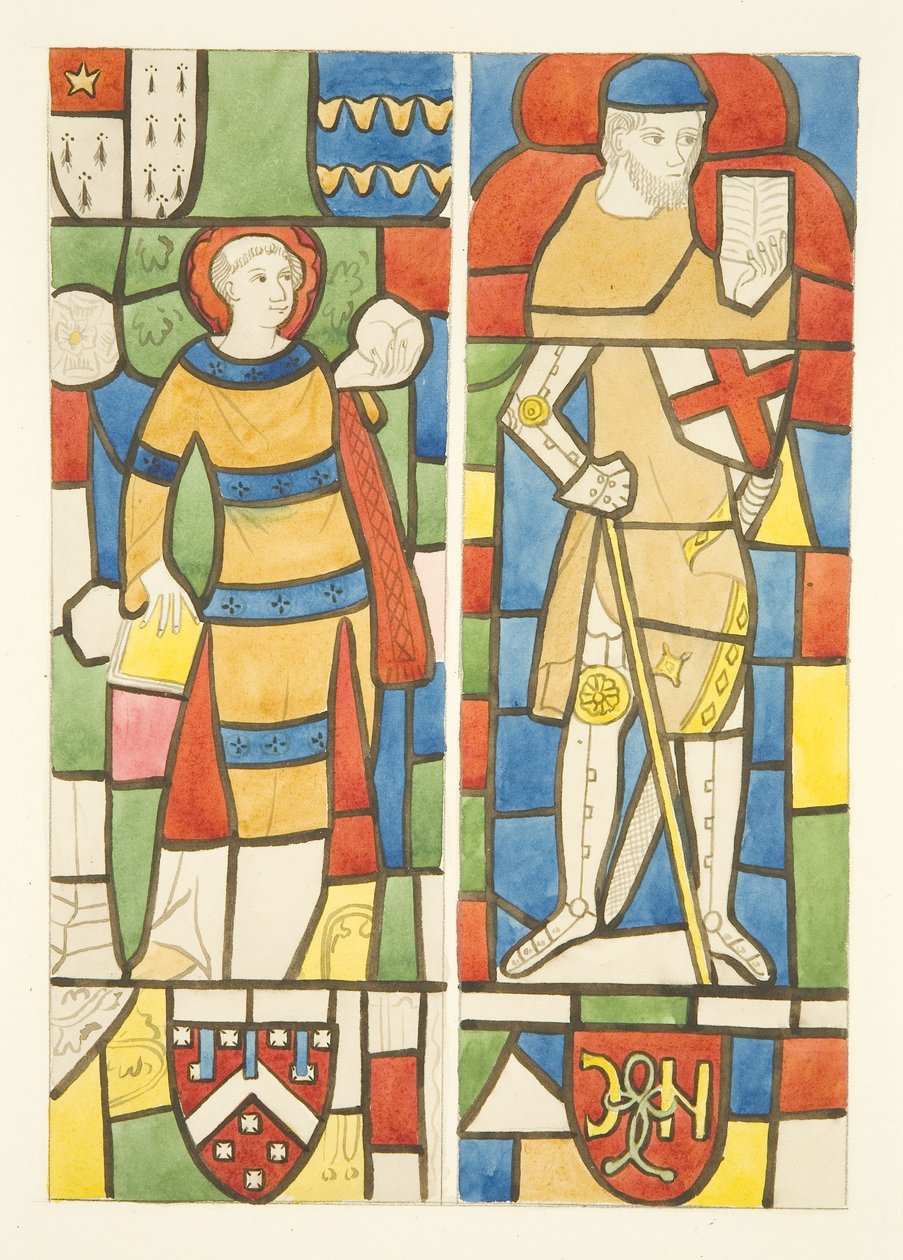 Vitrales en las ventanas norte y sur del coro de la Catedral de Bristol de Joseph Manning