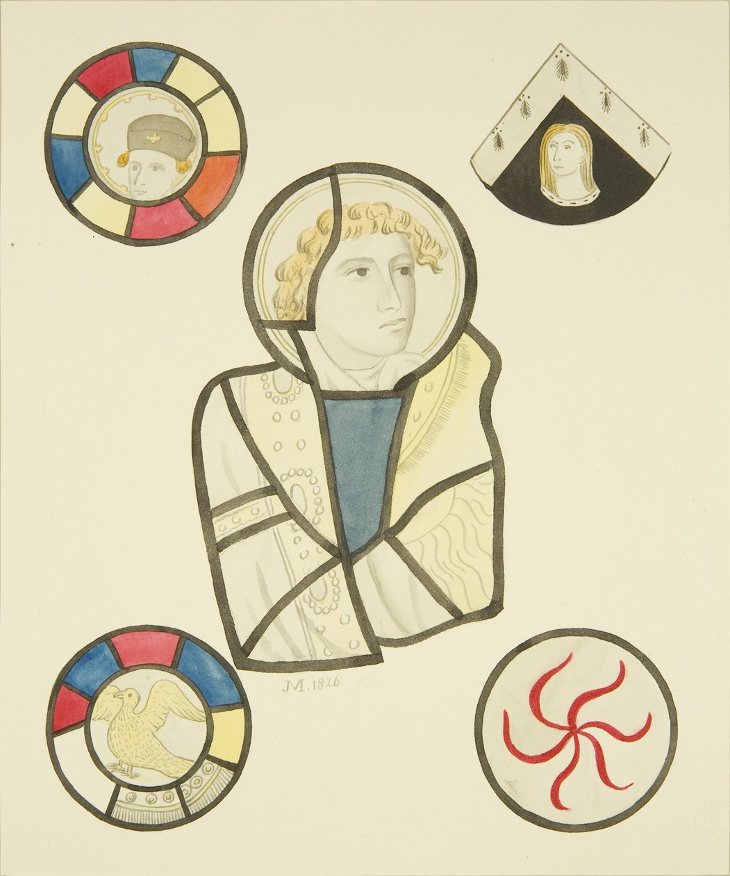 Vidrieras en la ventana norte del presbiterio de St Mary Redcliffe de Joseph Manning
