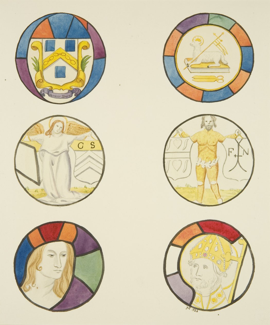 Vidriera en la ventana de la Capilla de los Tejedores en la Iglesia del Templo de Joseph Manning
