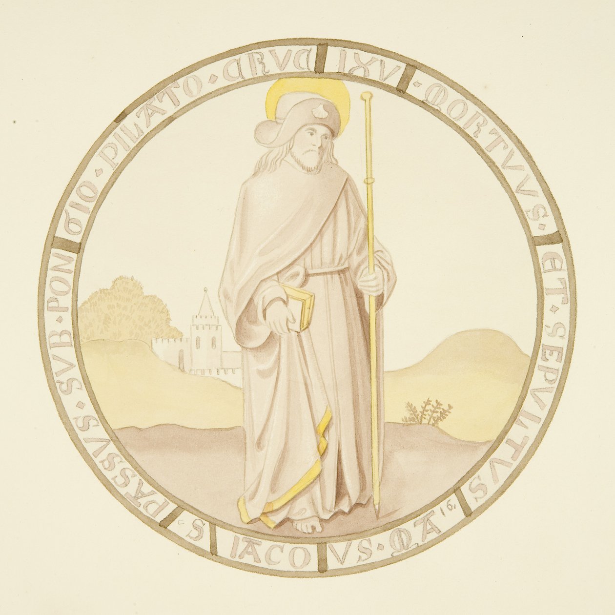 Vidriera en la ventana de la capilla privada del Palacio del Obispo: Santiago de Joseph Manning