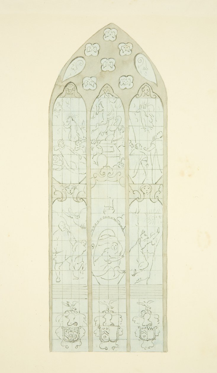 Vitrales en el extremo este de la nave norte de la Catedral de Bristol de Joseph Manning