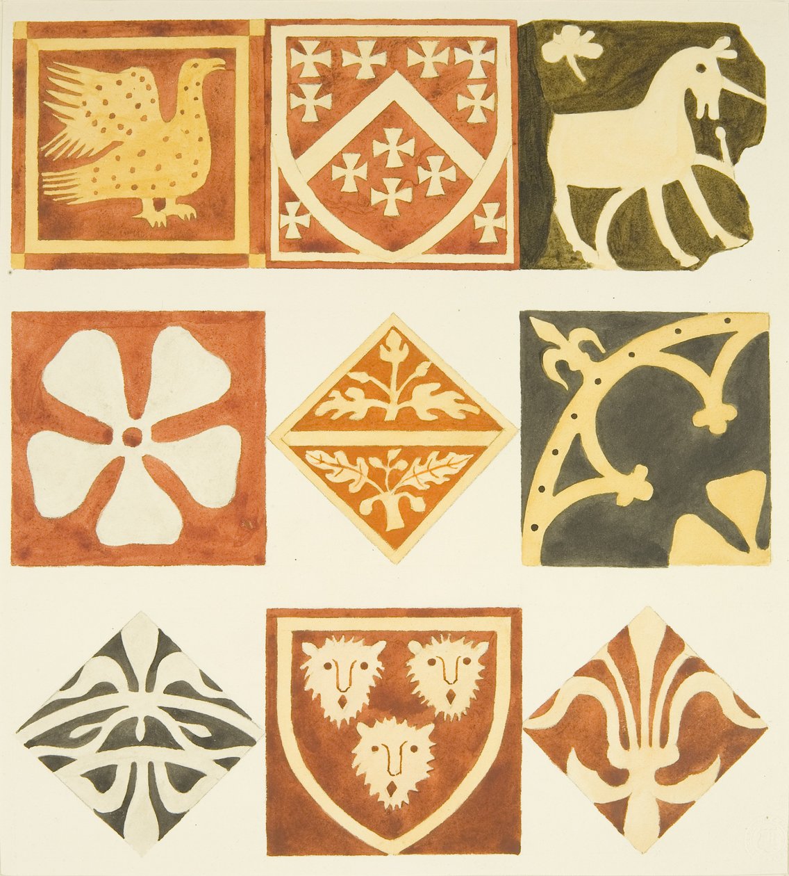 Azulejos en la sala de la sacristía y varias partes del suelo de la Catedral de Bristol de Joseph Manning