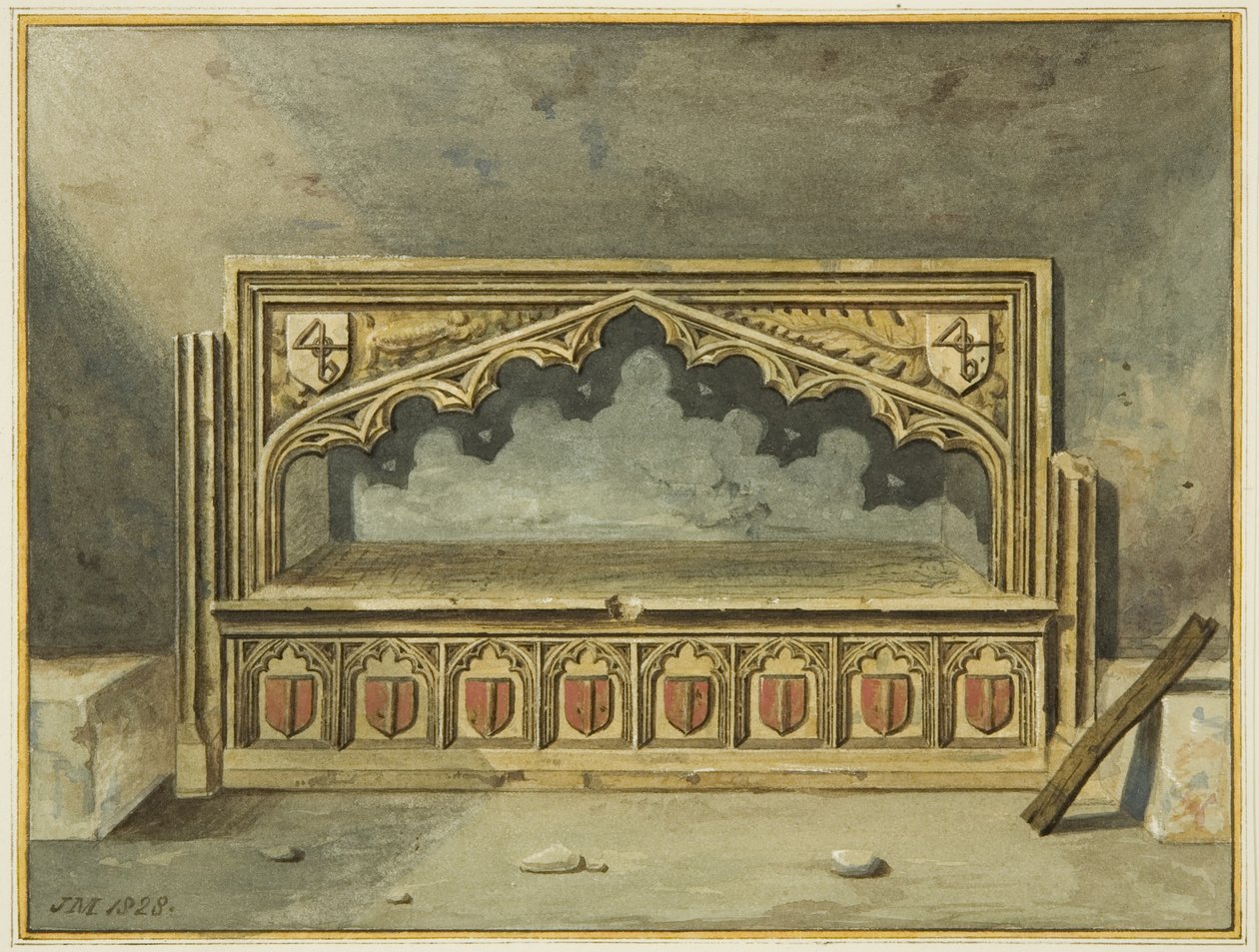 Tumba desconocida en la cripta de la Iglesia de St John