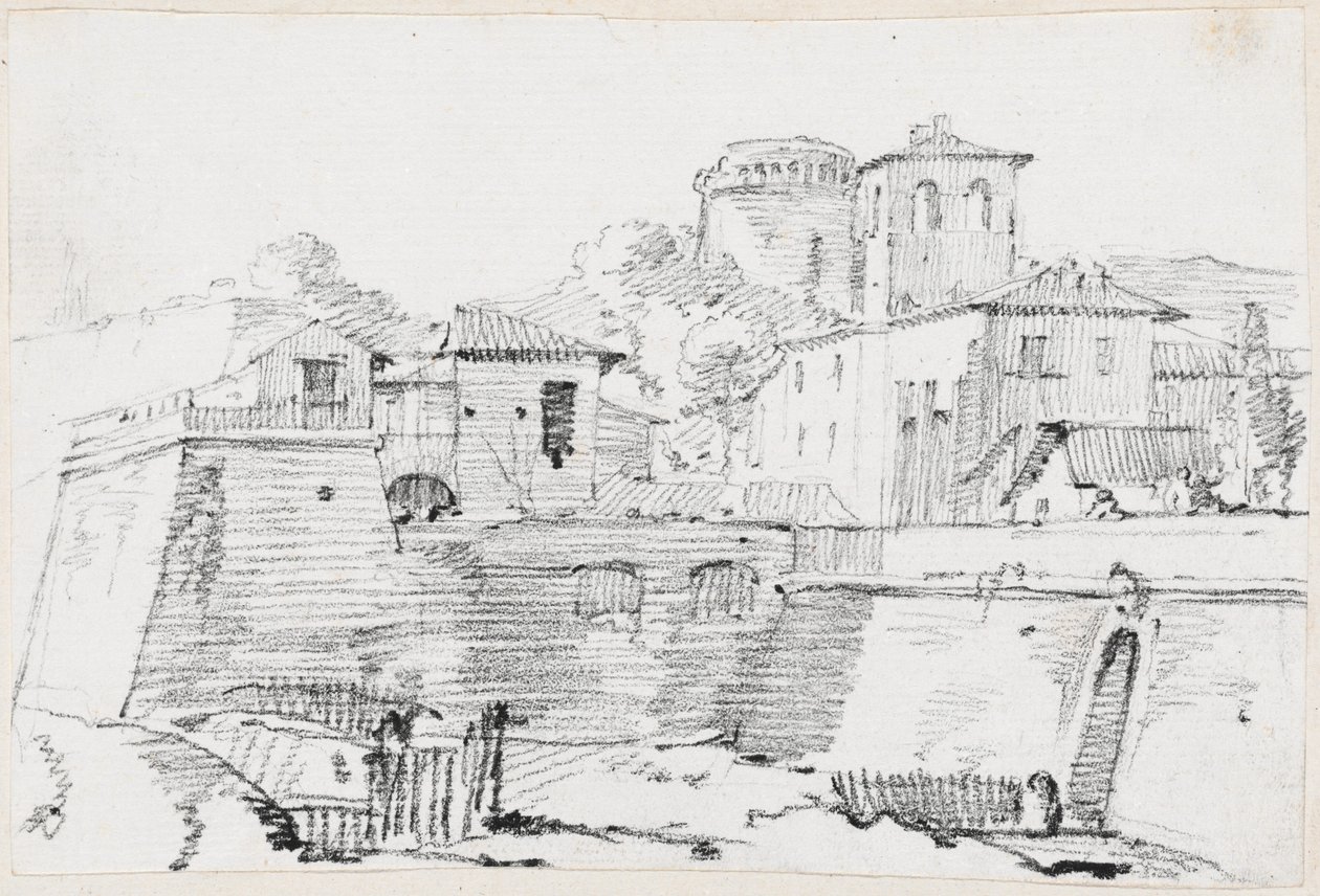Una ciudad fortificada en Italia de Joseph Marie Vien