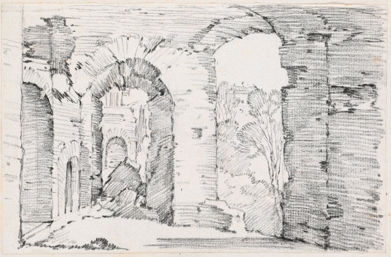 Pasadizos Arqueados de un Edificio en Ruinas de Joseph Marie Vien
