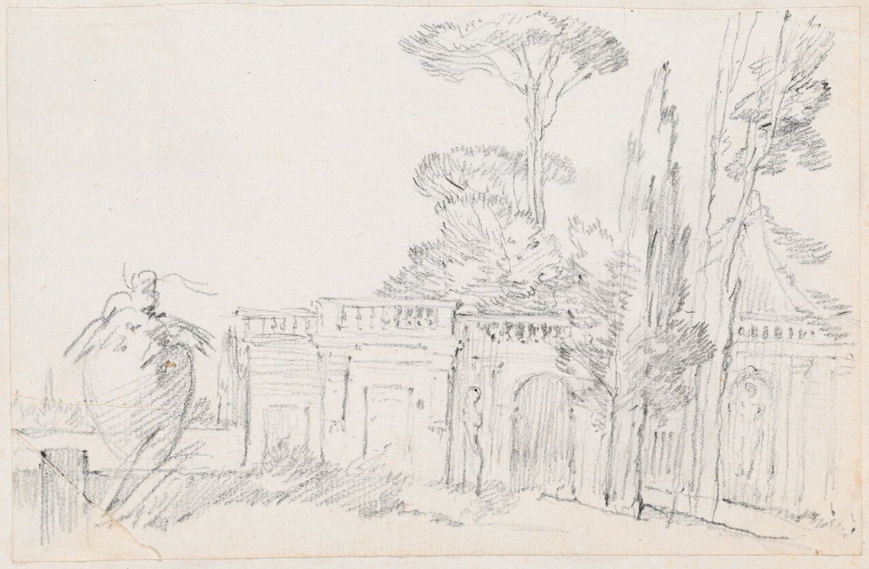 Jardines de una Villa Italiana de Joseph Marie Vien
