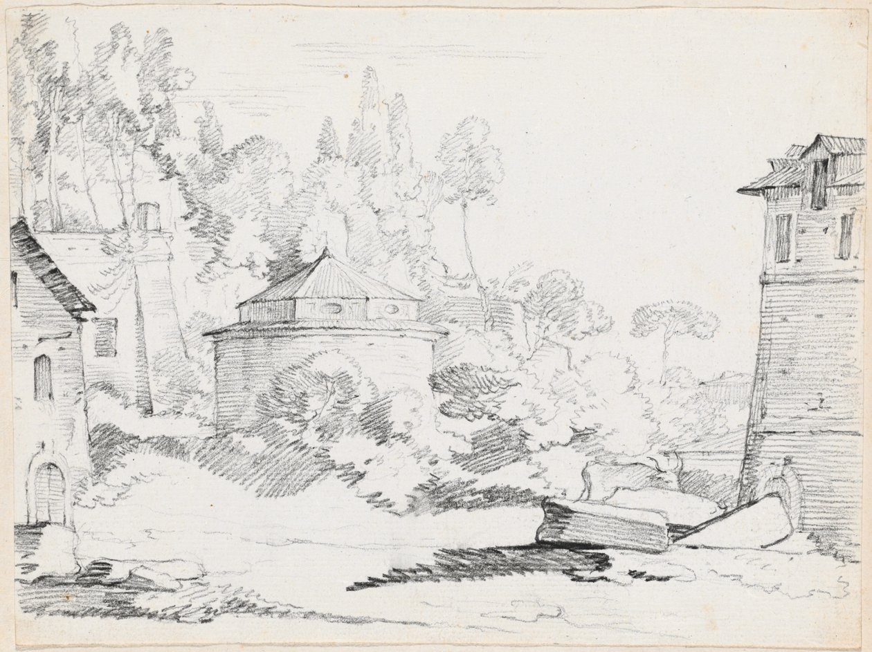 Paisaje con la Iglesia de San Teodoro de Joseph Marie Vien
