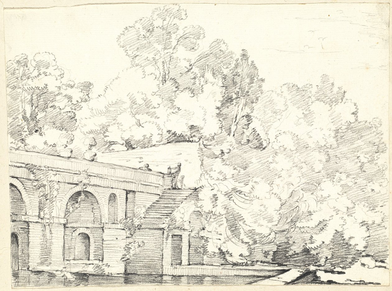 El estanque de peces en Villa Madama de Joseph Marie Vien