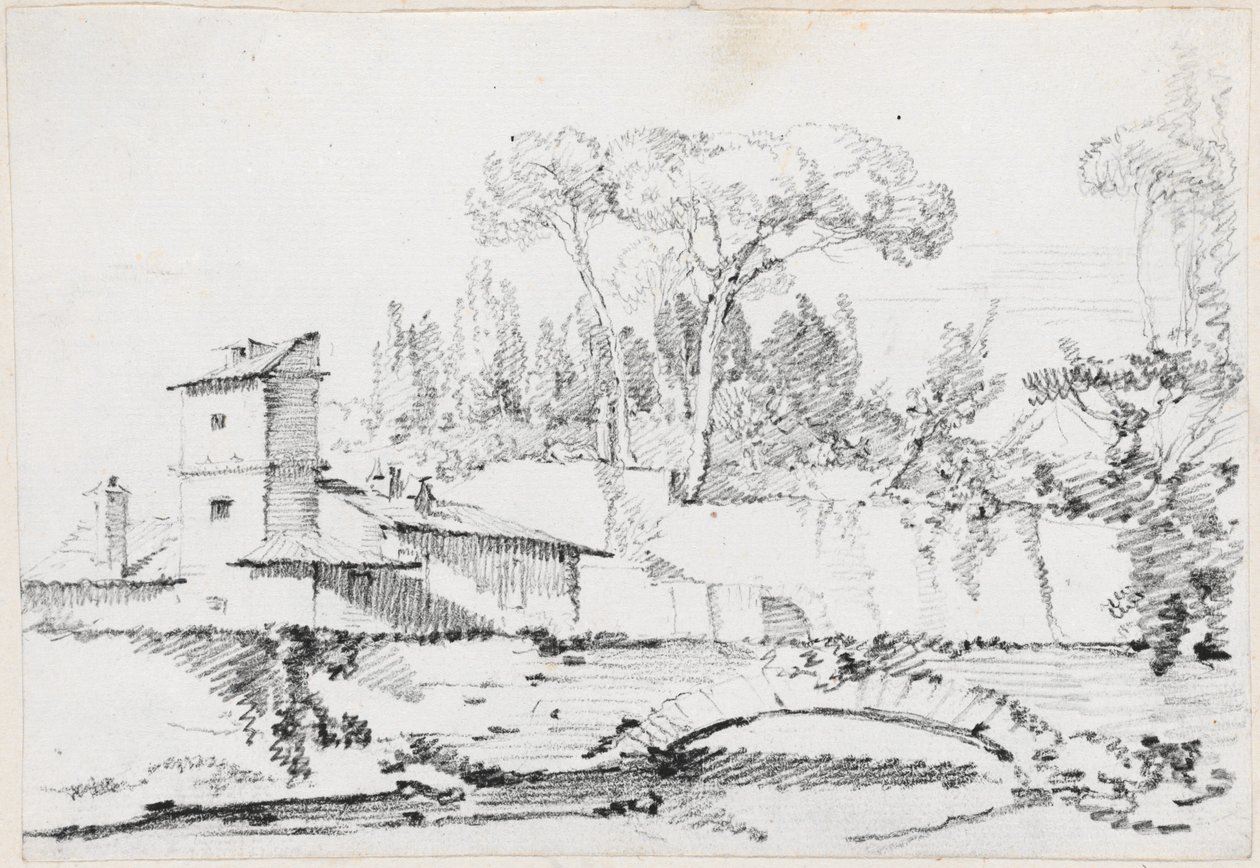 Vista del Prato de la Villa Borghese de Joseph Marie Vien
