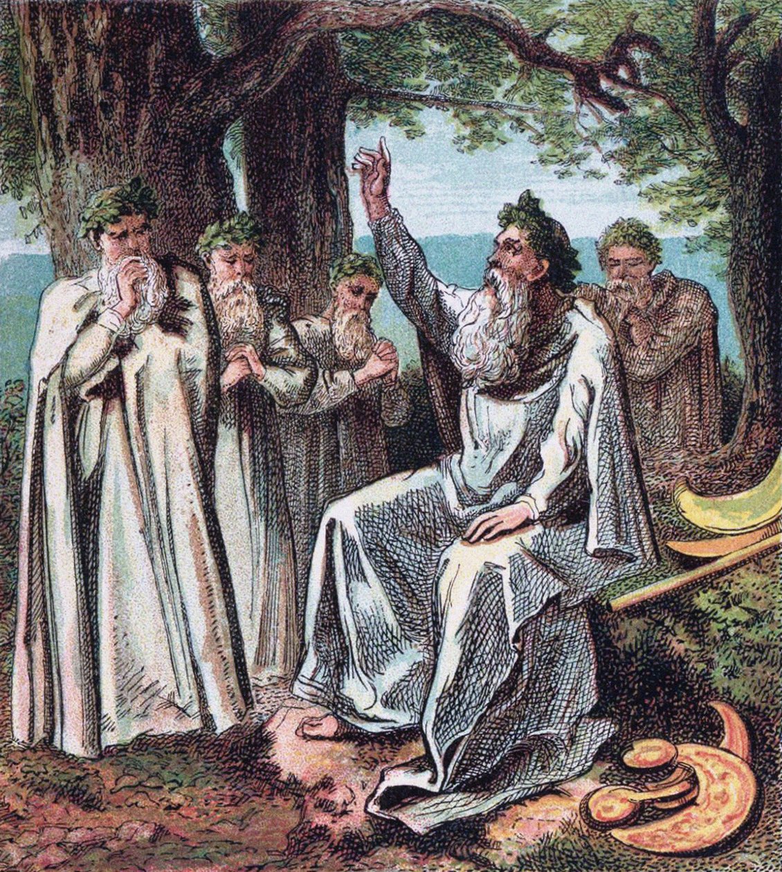 Druidas De: Imágenes de la historia inglesa de Joseph Martin Kronheim