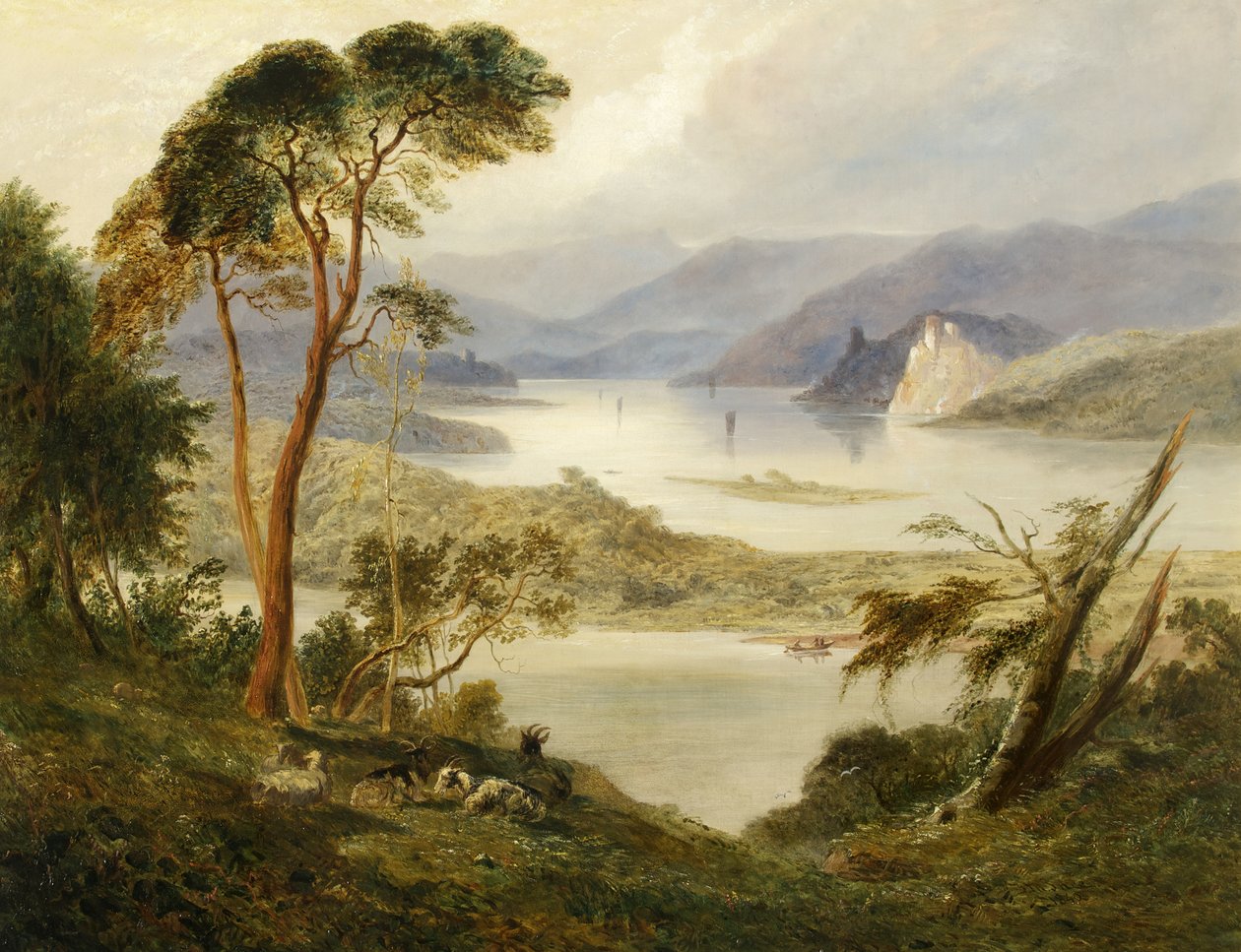 Oberwesel con el Castillo de Schonburg, en el Rin de Joseph Murray Ince
