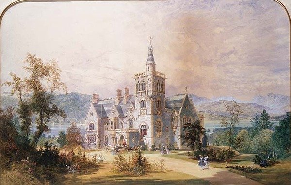 Una mansión baronial escocesa de Joseph Nash
