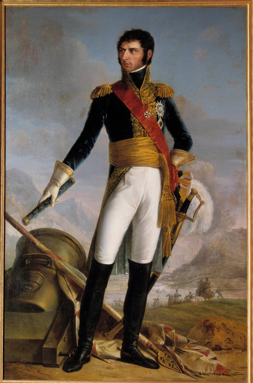 Retrato de cuerpo entero de Jean Baptiste Jules Bernadotte, príncipe de Ponte Corvo y luego Carlos Juan XIV, rey de Suecia en 1818 de Joseph Nicolas Jouy
