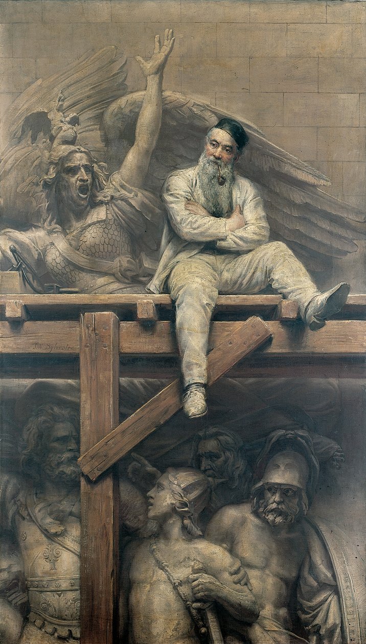 François Rude trabajando en el Arco de Triunfo, 1893 de Joseph Noel Sylvestre