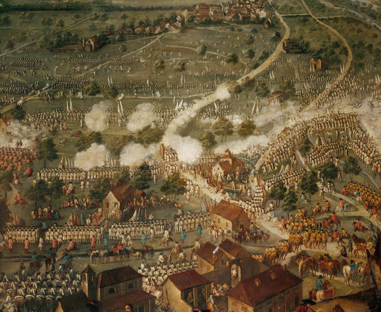 Guerra de Sucesión española : tropas imperiales al mando del príncipe Eugenio de Saboya derrotan a las tropas francesas en la batalla de Malplaquet ... de Joseph Parrocel