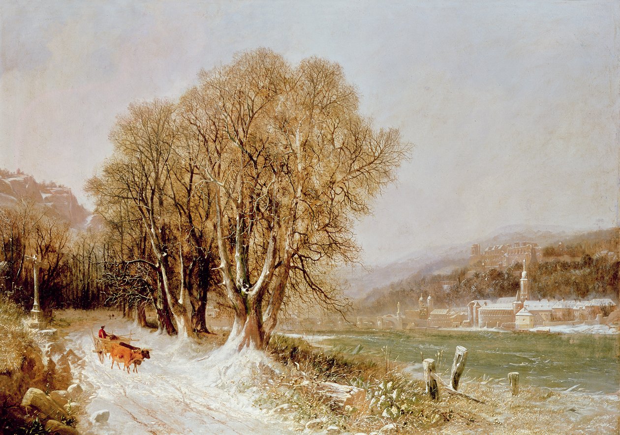 En el río Neckar, Heidelberg de Joseph Paul Pettit