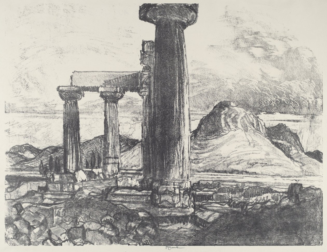 Acro, Corinto desde Corinto de Joseph Pennell