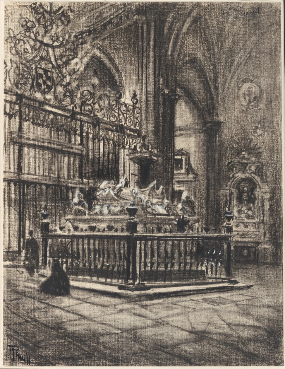Alcalá, "El magnífico sarcófago" de Ximénez de Joseph Pennell