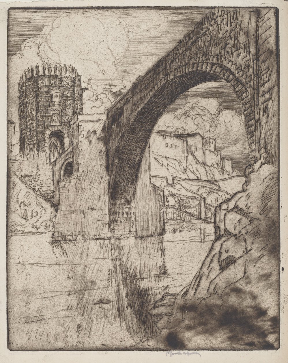 Arco del Puente de Alcántara de Joseph Pennell