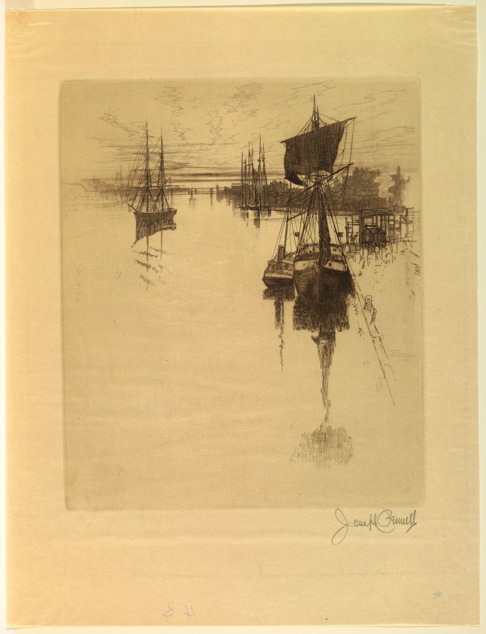 Debajo del puente de Chestnut Street de Joseph Pennell